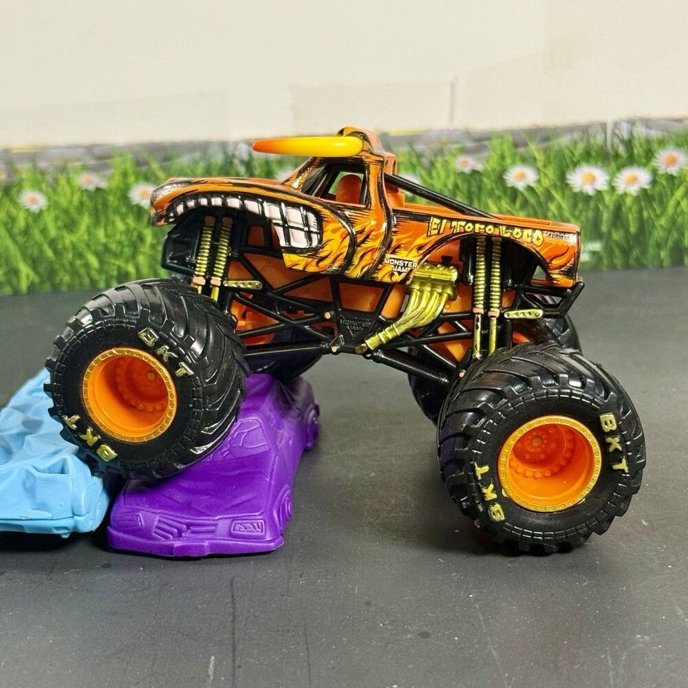 Custom Monster Jam El Toro Loco “Toon Shaded” 1:64 Monster Truck Orange Black
